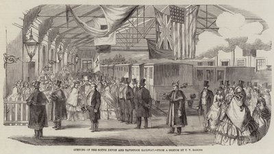 Opening of the South Devon and Tavistock Railway by Thomas Valentine Robins